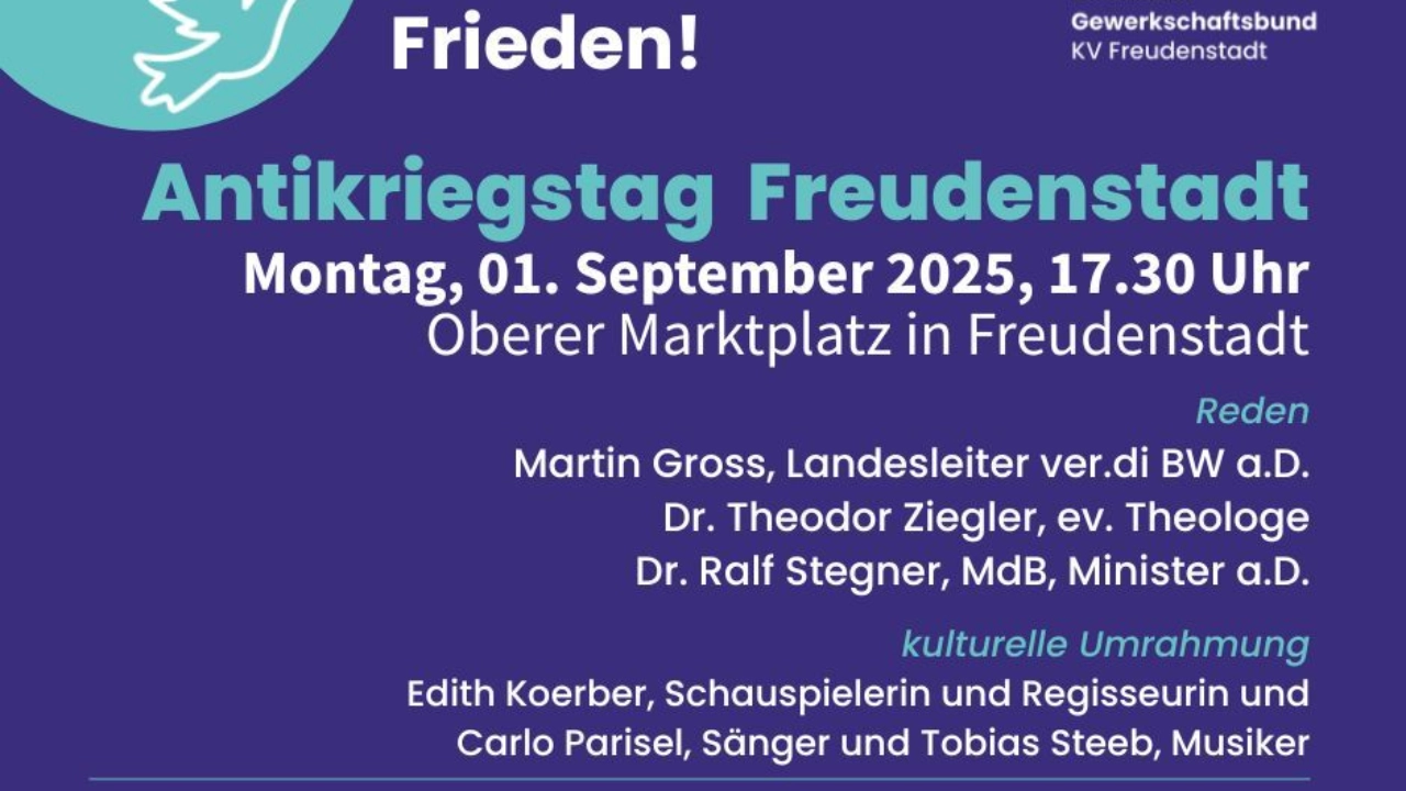 Antikriegstag 01. September 2025