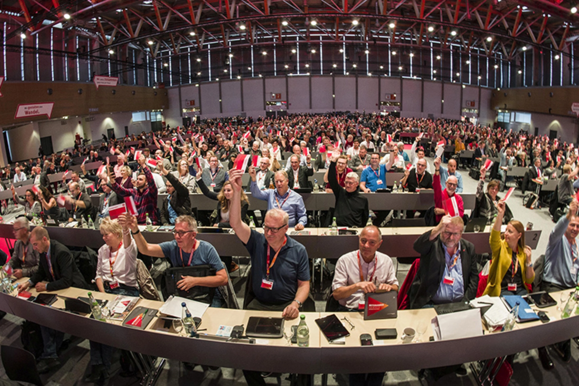 Abstimmung beim Gewerkschaftstag 2019 in Nürnberg
